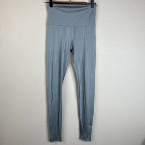 Onzie Womens High Waisted Yoga Pants Size S/M Pull On Gray Stretchable Leggings